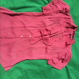 The Limited Small Dots Ruffle Blouse